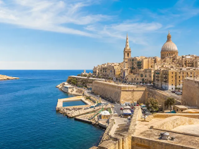 Valletta waterfront and Mediterranean architecture