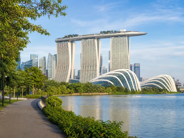 Marina Bay skyline in Singapore